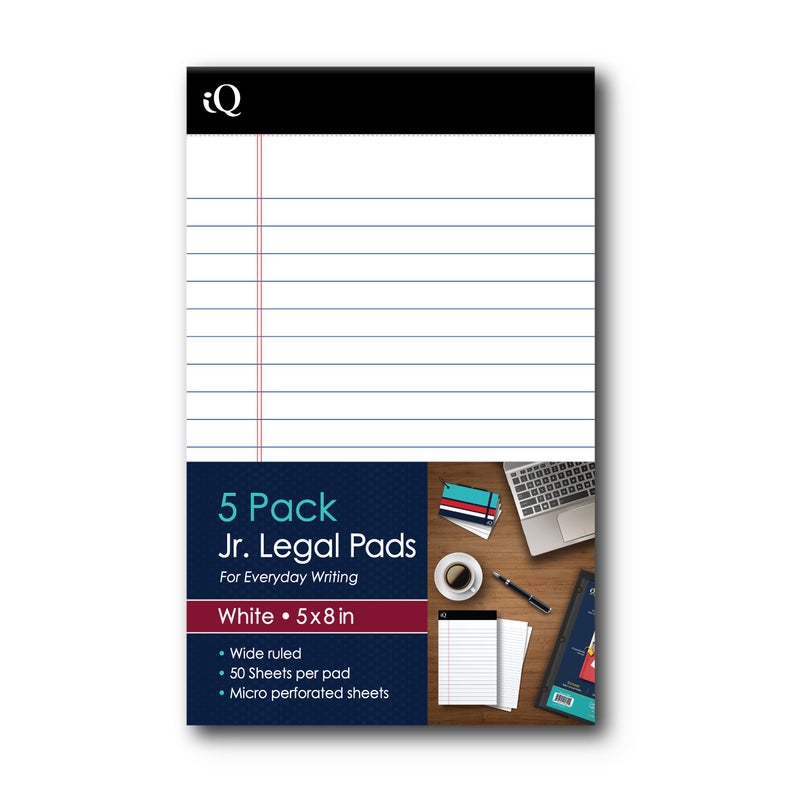 iScholar Junior White Legal Pad  5 Pack (65805) - Image 1